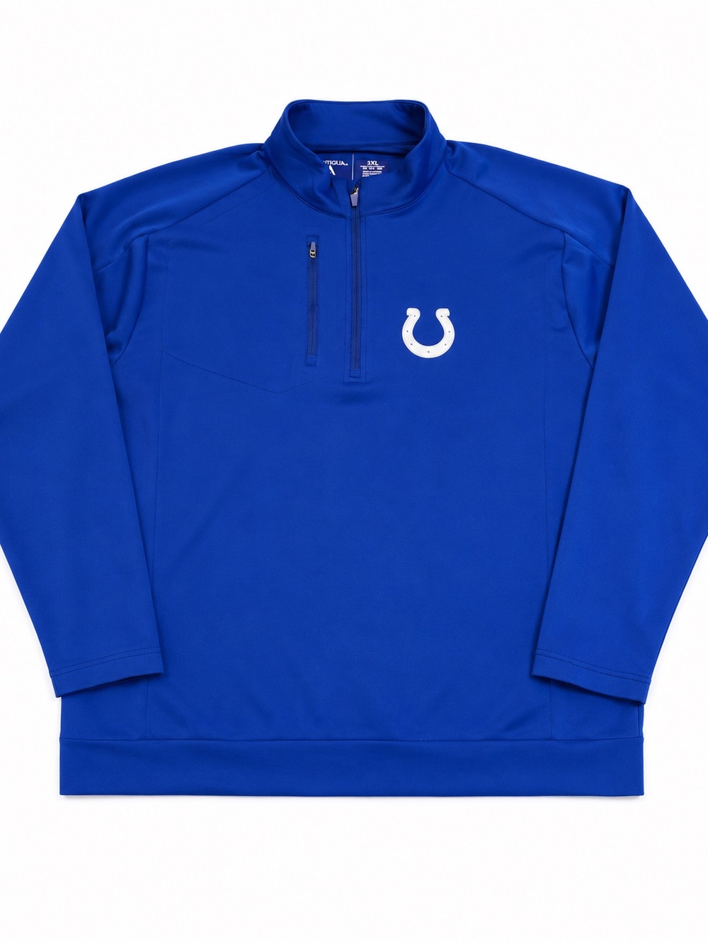 Indianapolis Colts Antigua 3XL Blue Quarter Zip Pullover NFL Horseshoe Football